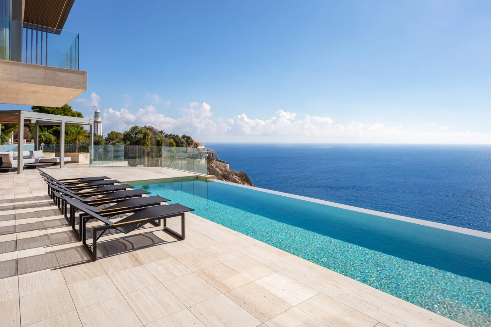 Swimming pool with a view of the Costa Blanca